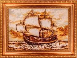 Three-dimensional painting “Sailing frigate”