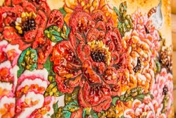 Panel “Peonies in Chinese painting” (Guohua graphics)