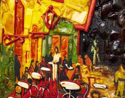 Volumetric panel “Terrace of a night cafe in Arles” (Vincent van Gogh)