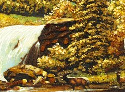 Landscape “Waterfall in the mountains”