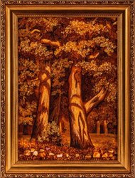 Landscape “Oak Grove” (Ivan Shishkin, fragment)