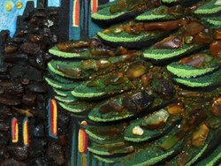 Volumetric triptych “Terrace of the night cafe in Arles” (Vincent van Gogh)