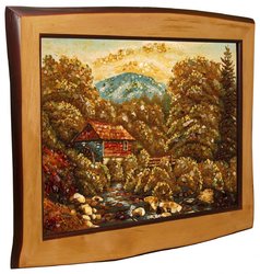 Landscape “Watermill in a mountain forest”