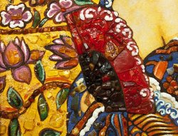 Panel “Lady with a Fan” (Gustav Klimt)