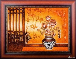 Panel “Vase with roses”