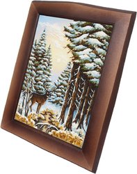 Landscape “Deer in the winter forest”