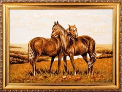 لوحة "زوج من الخيول"