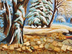 Landscape “Deer in a snowy forest”