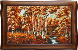 Landscape “Autumn in a birch forest”