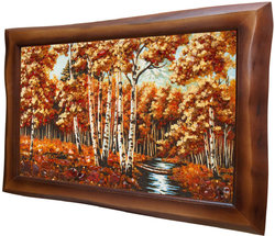 Landscape “Autumn in a birch forest”