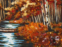 Landscape “Autumn in a birch forest”