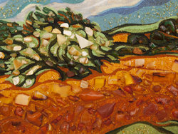 Painting "Wheat field with cypress" (Vincent van Gogh)