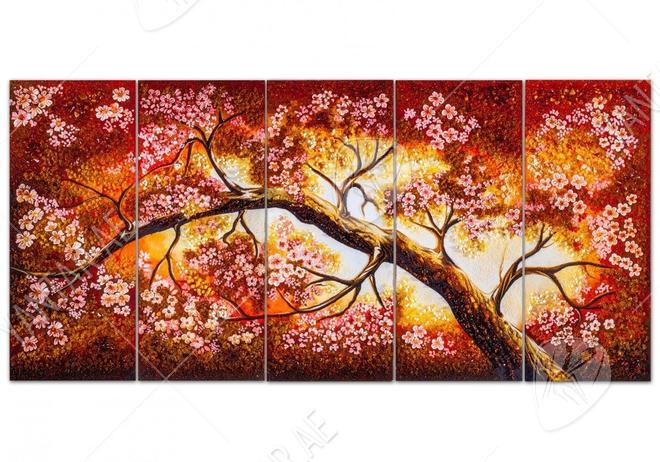 Amber polyptych “Sakura Tree” Amber polyptych “Sakura Tree”