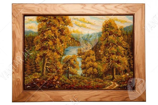 Landscape “Forest and mountain lake”