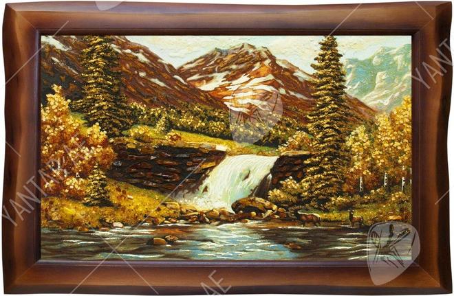 Landscape “Waterfall in the mountains”