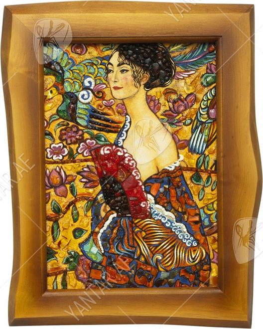 Panel “Lady with a Fan” (Gustav Klimt)