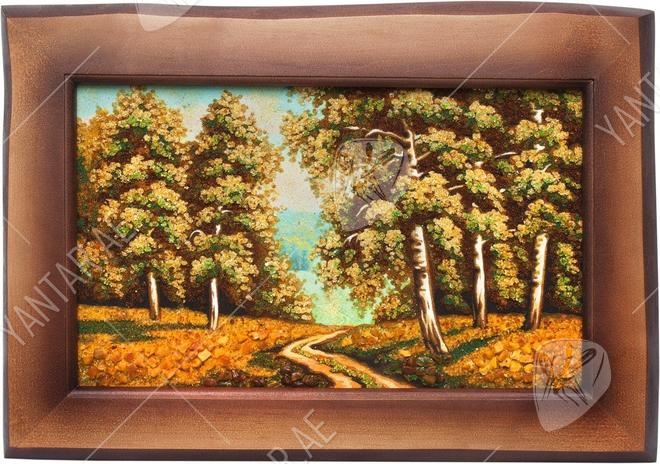 Landscape “Path in a birch grove”