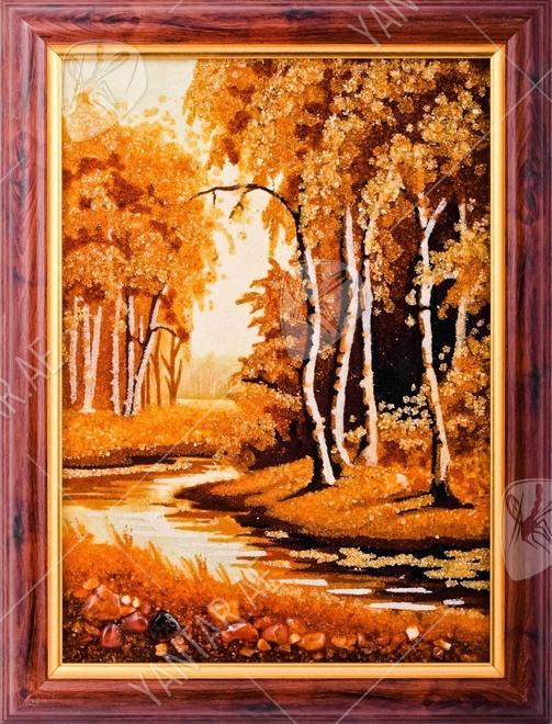 Landscape “Birches near a forest pond” Landscape “Birches near a forest pond”