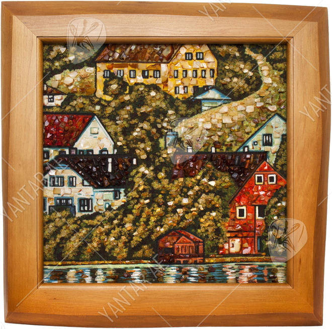 Painting “House in an Austrian commune: Unterach am Attersee” (Gustav Klimt)