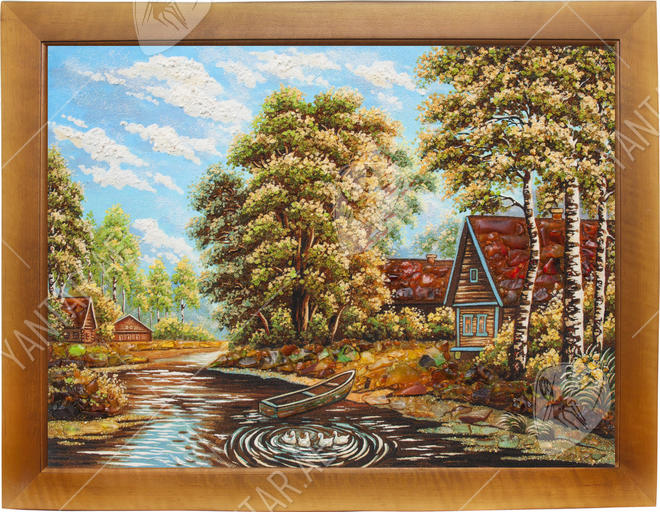 Landscape “House on the River Bank”
