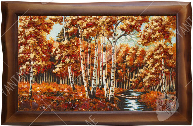 Landscape “Autumn in a birch forest”
