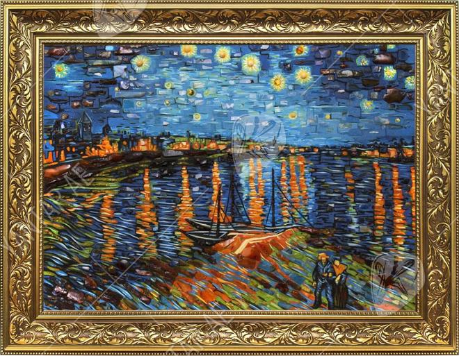 Panel “Starry Night over the Rhone” (Vincent van Gogh)