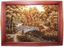 Landscape “Bridge in the autumn park”