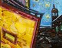 Volumetric triptych “Terrace of the night cafe in Arles” (Vincent van Gogh)