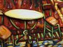 Volumetric triptych “Terrace of the night cafe in Arles” (Vincent van Gogh)