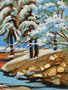 Landscape “Deer in a snowy forest”