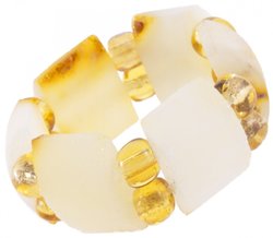 Polished amber ring