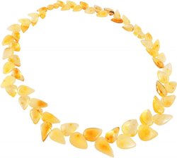Beads made of light translucent amber “Triumph”