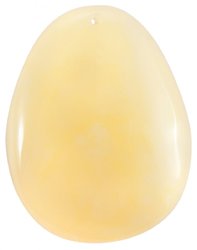 Pendant made of solid light amber, polished