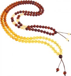 Prayer beads with gradient color transition