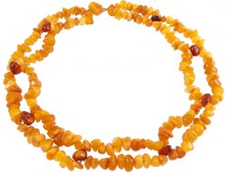 Openwork beads made of amber stones