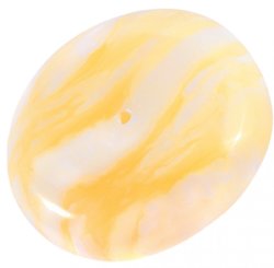Polished amber pendant with texture