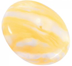 Polished amber pendant with texture