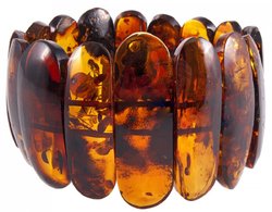 Amber bracelet made of dark stones