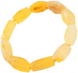 Bracelet made of light multifaceted amber stones