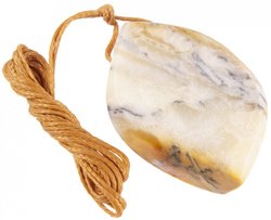 Amber polished pendant (medicinal) with natural marbled coloring