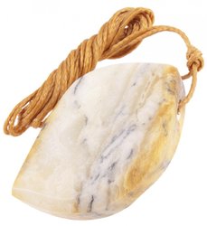 Amber polished pendant (medicinal) with natural marbled coloring