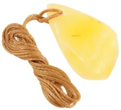Amber polished pendant (medicinal) “Sunny”