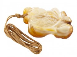 Pendant “Fish” on a waxed rope