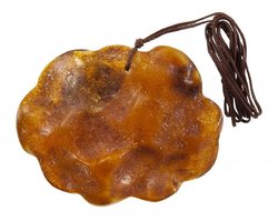 Pendant "Lotus" on a wax cord