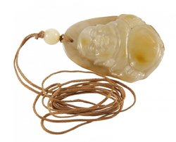 Buddha pendant on a wax rope