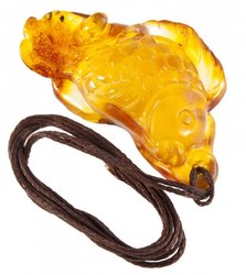 Pendant “Fish” on a waxed rope