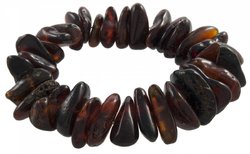 Bracelet made of dark amber stones