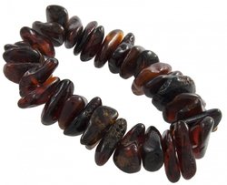 Bracelet made of dark amber stones