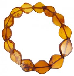 Bracelet made of figured amber stones