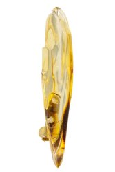 Brooch made of translucent solid amber